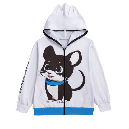 Picture of Scarf Mousey Kids Zip Up Hoodie