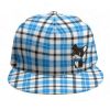 Picture of Scarf Mousey Flat Brim Snapback Cap - Blue Plaid