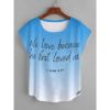 Picture of Women's Curved Hem T-shirt (Plus Size) - 1 John 4:19
