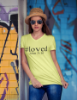 Picture of Scarf Mousey Womens T-Shirt V-Neck - #loved John 3:16