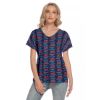 Picture of Scarf Mousey Womens T-Shirt Loose V-Neck - 2024 Tiled