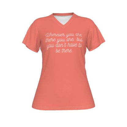 Picture of Scarf Mousey Womens T-Shirt V-Neck - Wherever you are...